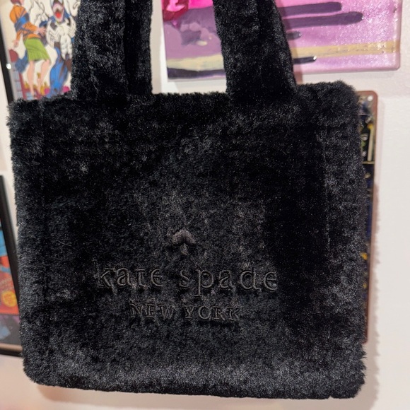 kate spade Handbags - Kate Spade Black Ellie small faux  Fur Tote Bag/ crossbody NWOT
